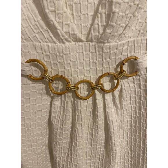 Sandra Darren Womens Size 12 Ivory Dress Fitted Chic Classic - Picture 4 of 6